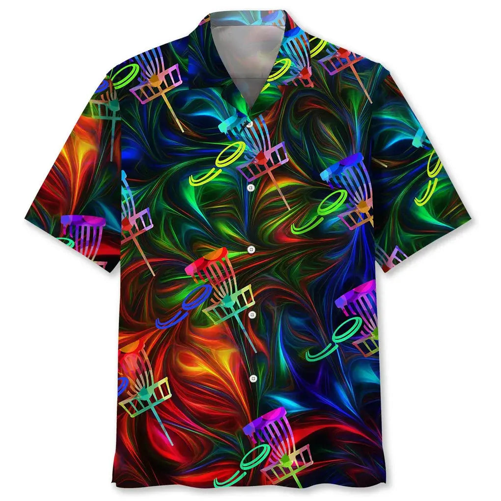 Hawaiian Shirt / Adults / S Disc Golf Color Hawaiian Shirt