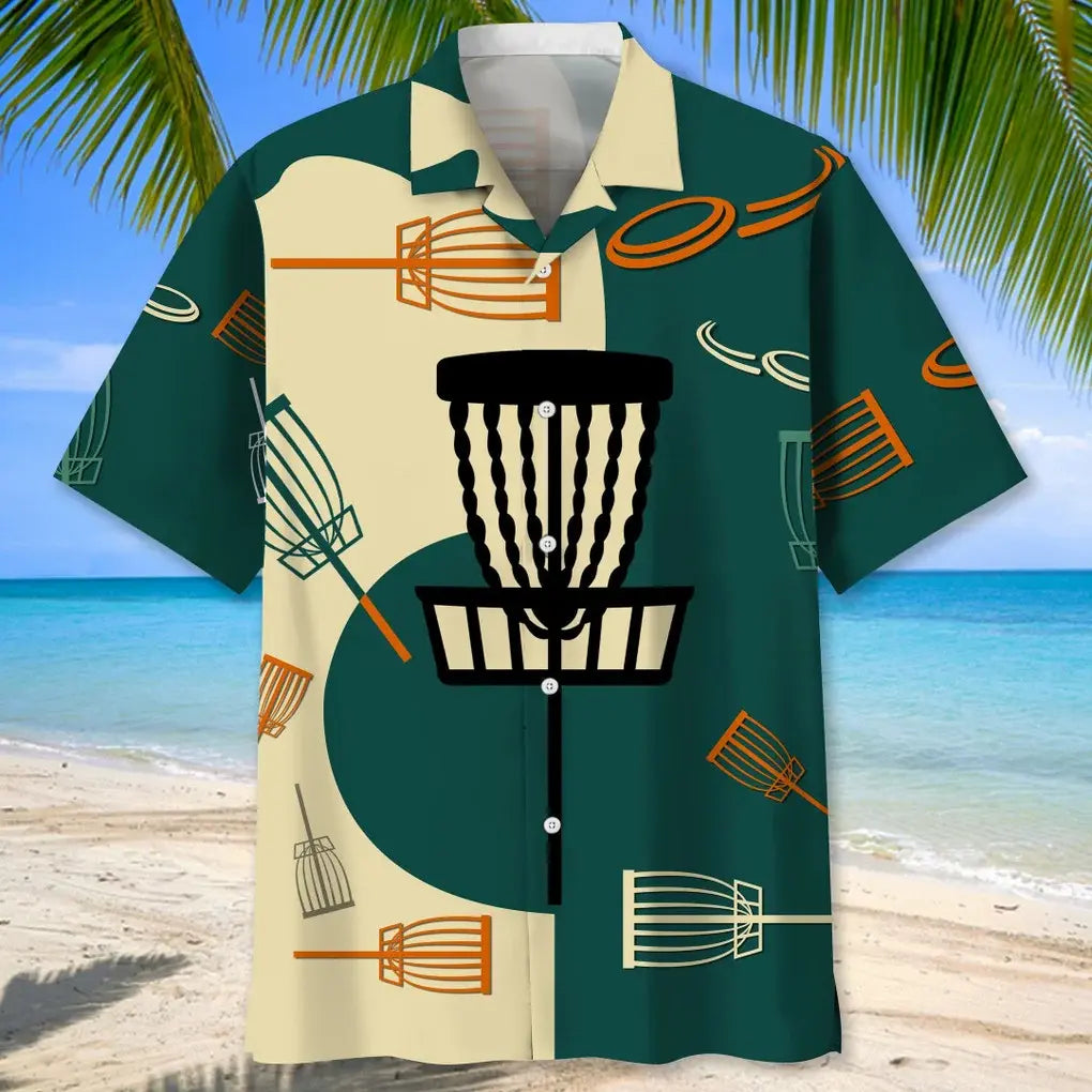 Disc Golf Color Map Hawaiian Shirt