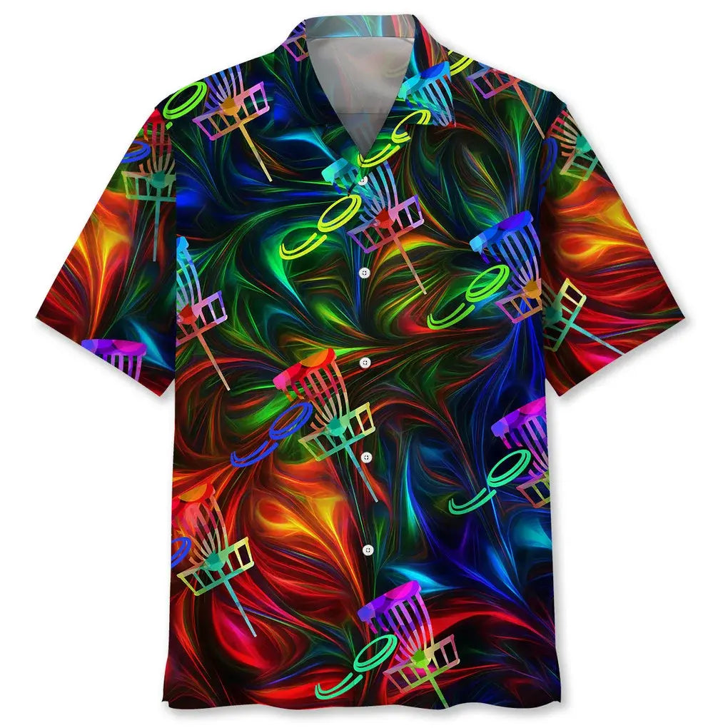 Hawaiian Shirt / Adults / S Disc Golf Colorful Hawaiian Shirt