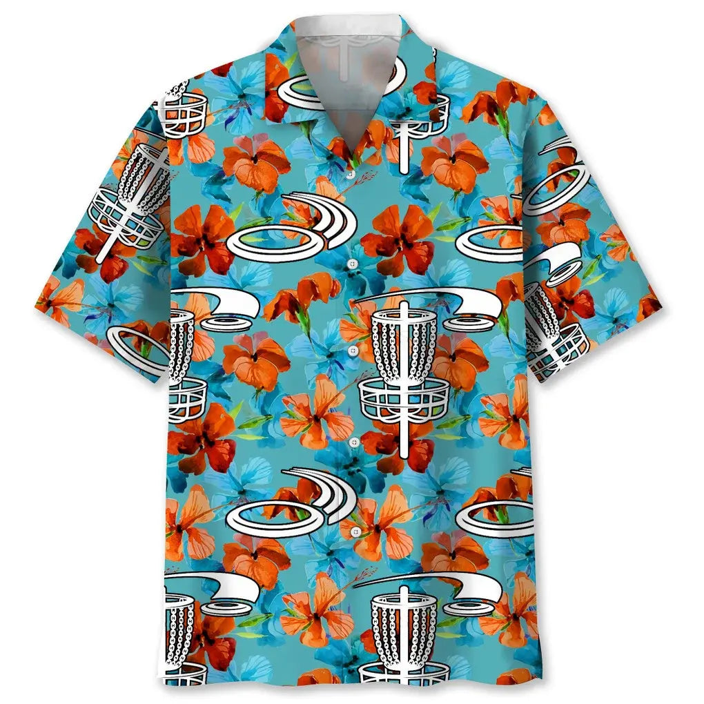 Hawaiian Shirt / Adults / S Disc Golf Nature Tropical Hawaiian Shirt