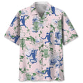 Hawaiian Shirt / Adults / S Disc Golf Pink Flower Hawaiian Shirt
