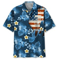 Hawaiian Shirt / Adults / S Disc Golf Usa Blue Tropical Hawaiian Shirt