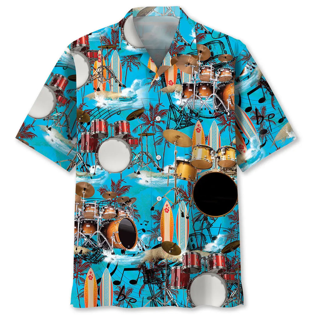 Hawaiian Shirt / Adults / S Drum Beach Hawaiian Shirt