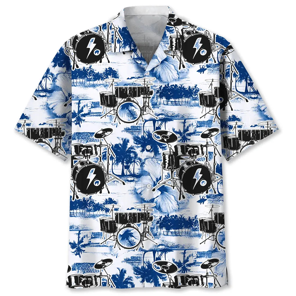 Hawaiian Shirt / Adults / S Drum Blue Nature Hawaiian Shirt