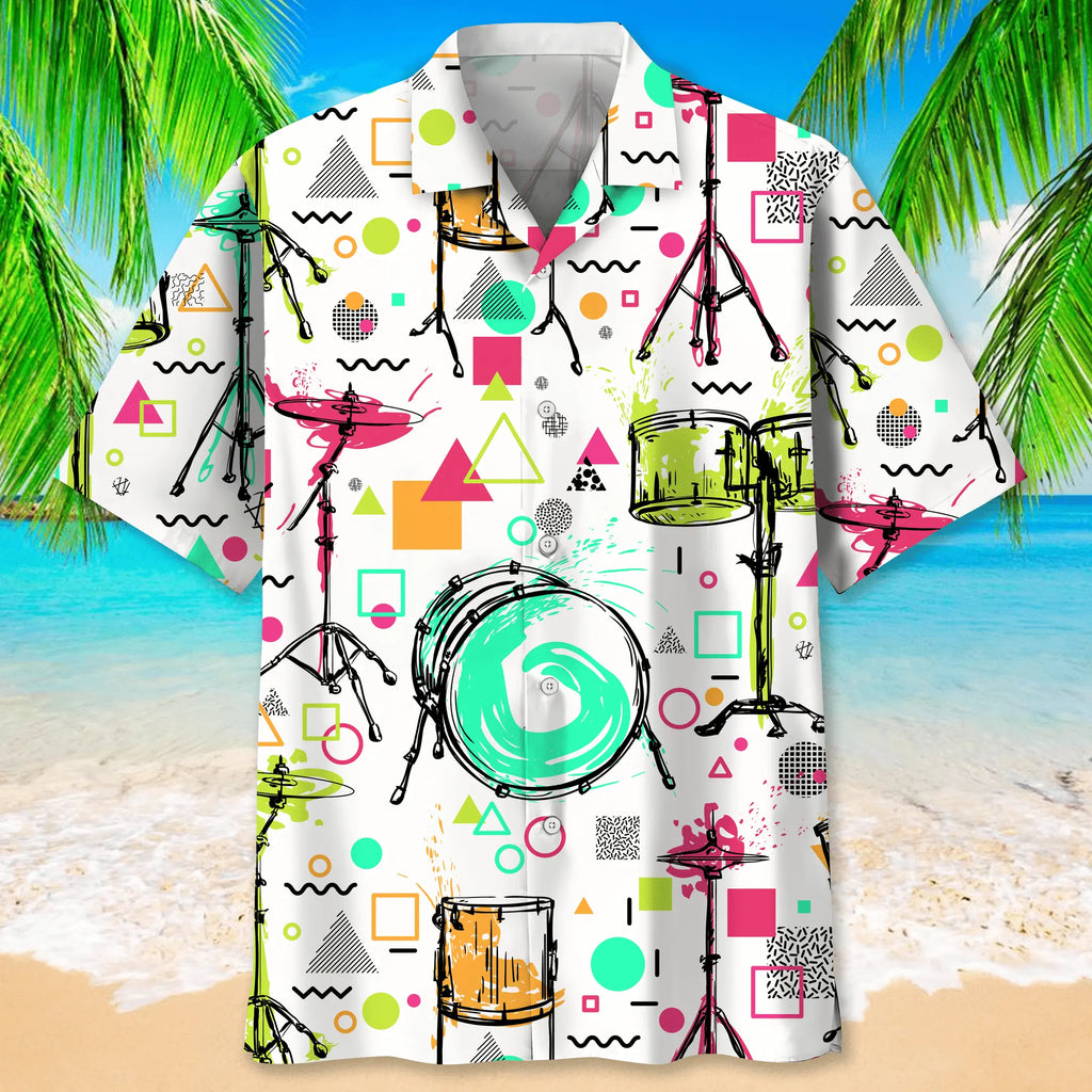 Drum Color Hawaiian Shirt
