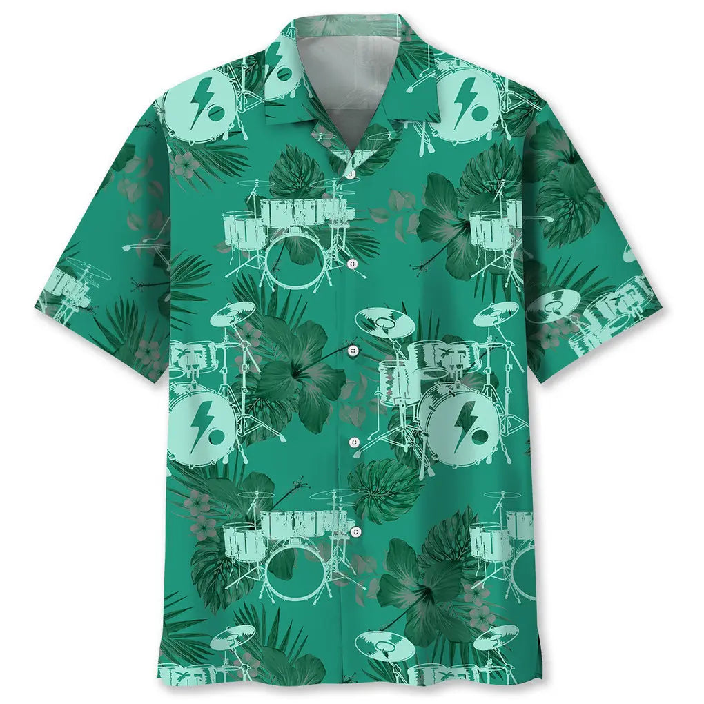 Hawaiian Shirt / Adults / S Drum Kelly Green Hawaiian Shirt