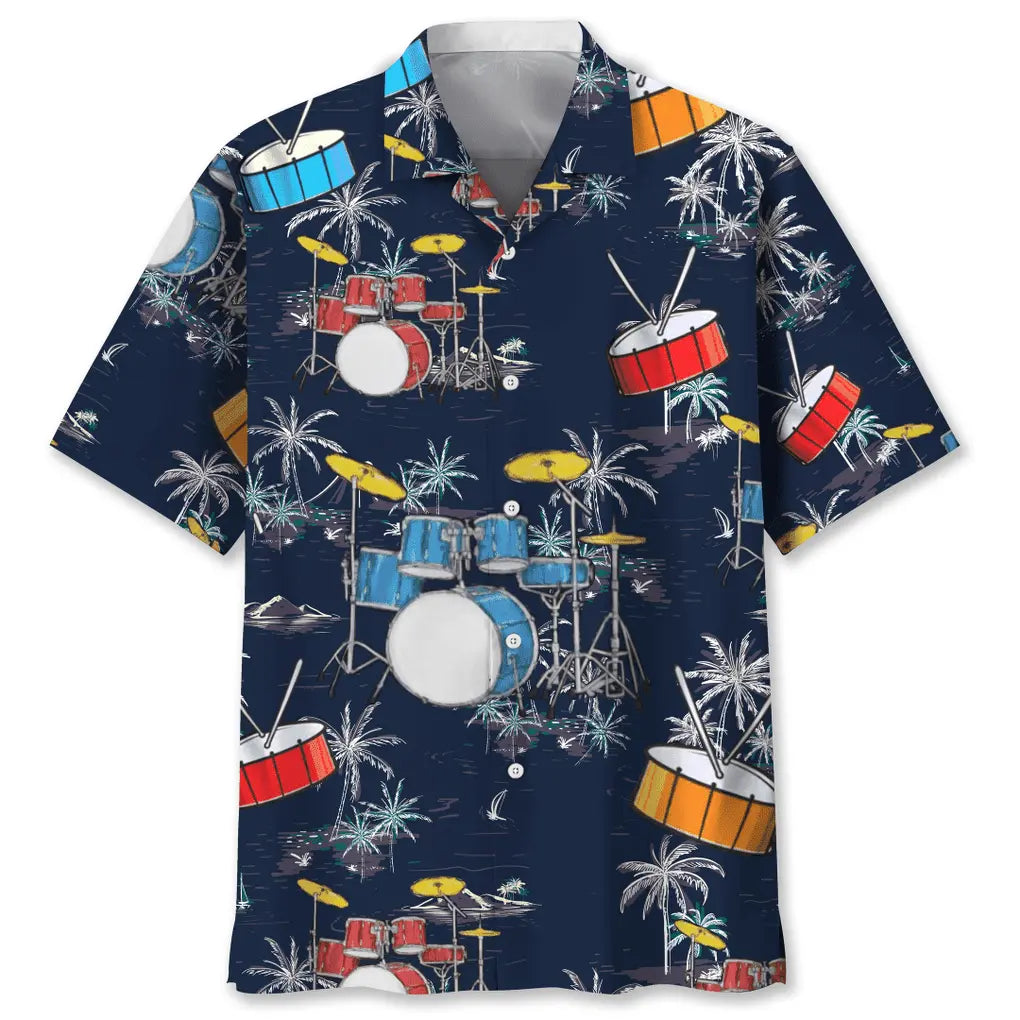 Hawaiian Shirt / Adults / S Drum Nature Beach Hawaiian Shirt