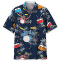 Hawaiian Shirt / Adults / S Drum Nature Beach Hawaiian Shirt