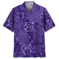 Hawaiian Shirt / Adults / S Drum Purple Tropical Hawaiian Shirt