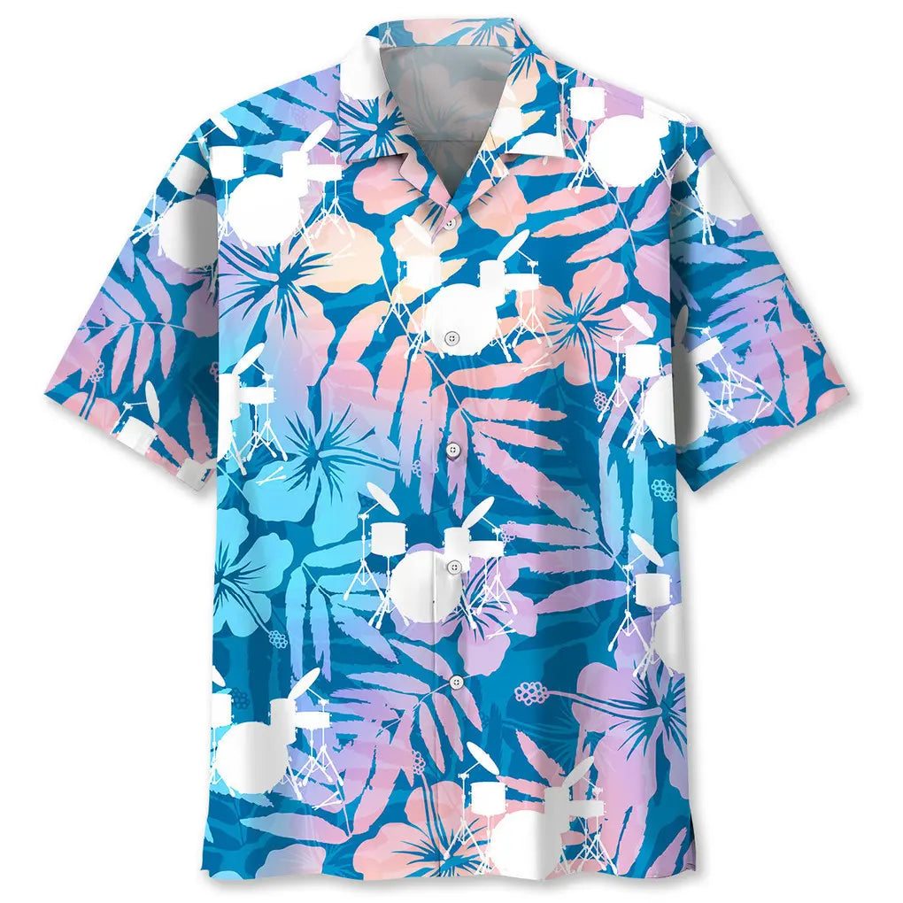Hawaiian Shirt / Adults / S Drum Tropical Nature Hawaiian Shirt