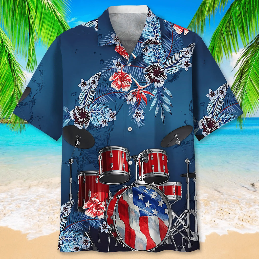 Drum Usa Hawaiian Shirt