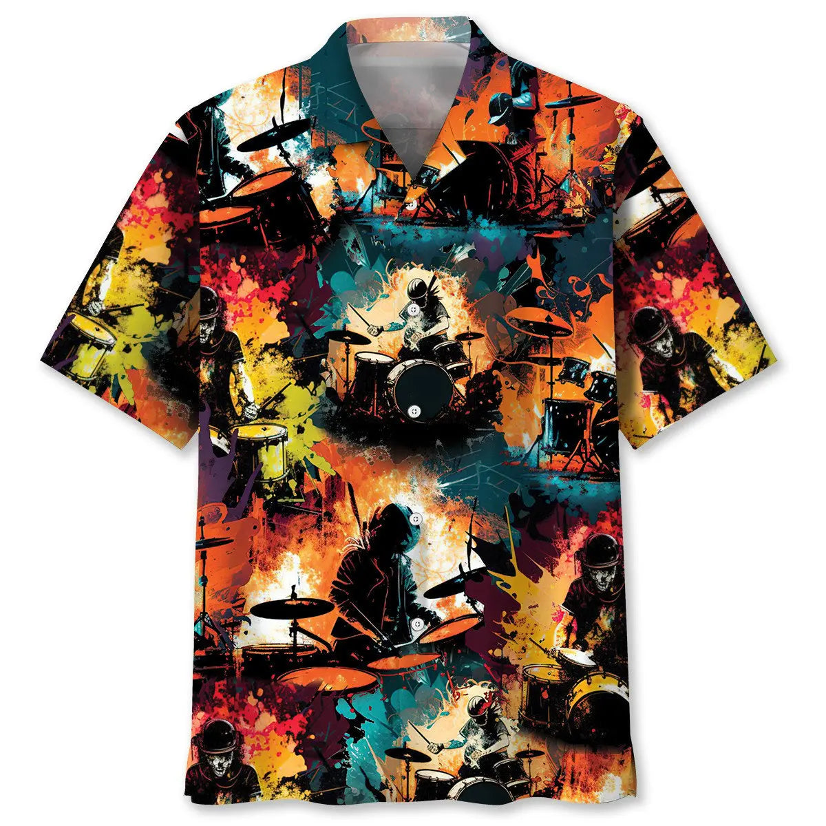Hawaiian Shirt / Adults / S Drum Watercolor Hawaiian Shirt