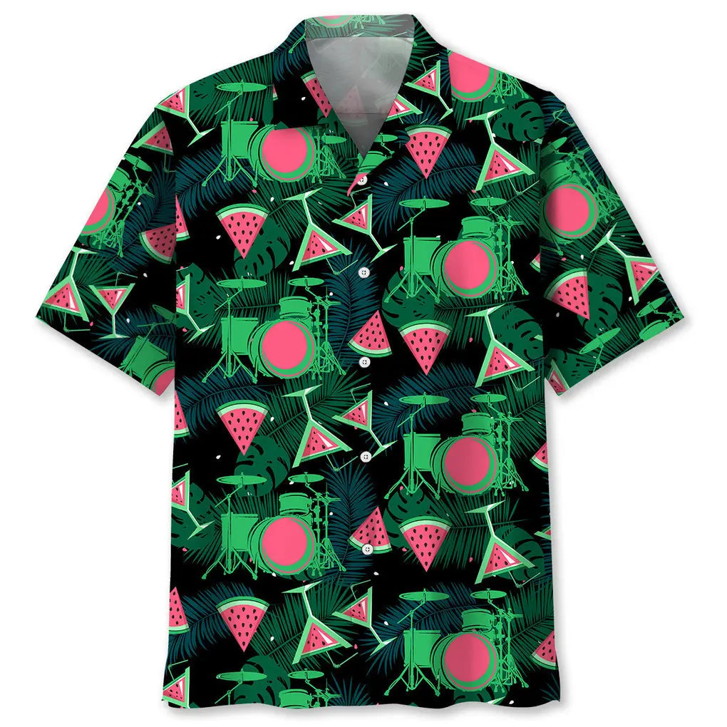 Hawaiian Shirt / Adults / S Drum Watermelon Hawaiian Shirt