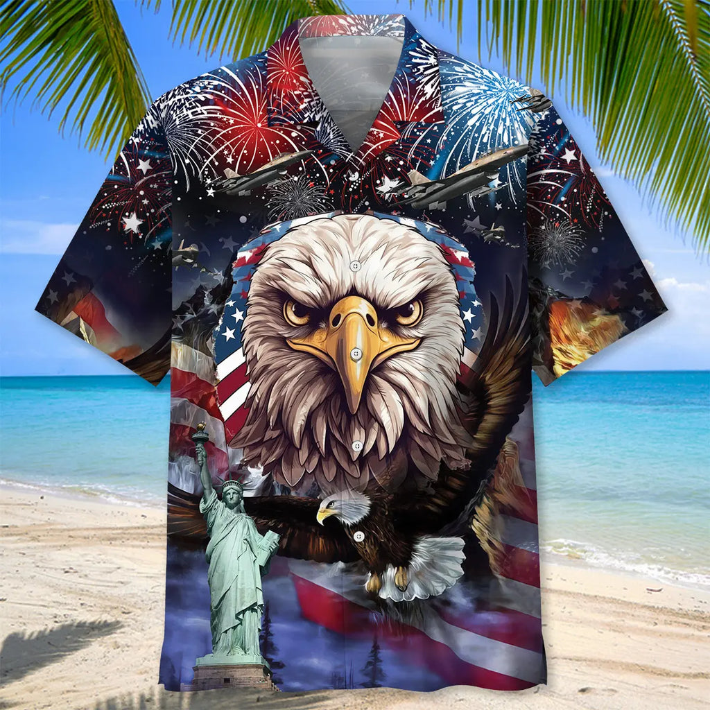 Eagle Patriotic Day Hawaiian Shirt