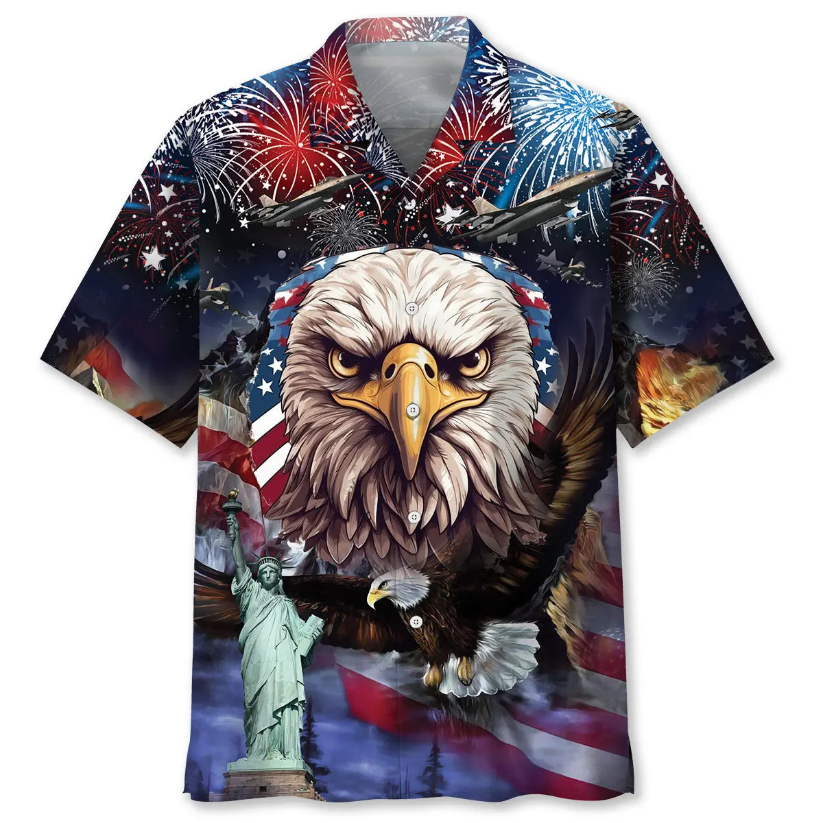 Hawaiian Shirt / Adults / S Eagle Patriotic Day Hawaiian Shirt