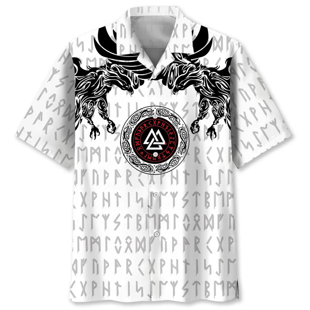 Hawaiian Shirt / Adults / S Eagle Viking Hawaiian Shirt