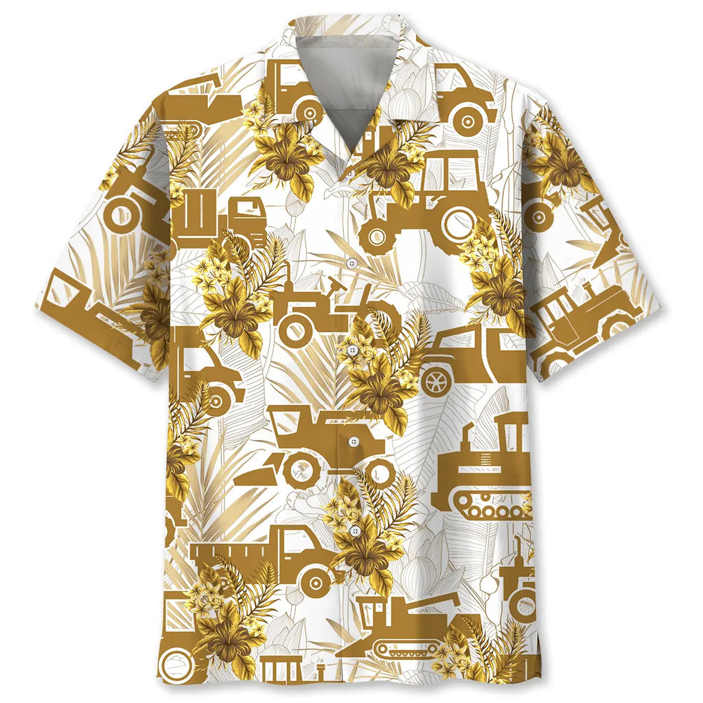Hawaiian Shirt / Adults / S Farmer Vehicles Tropical Hawaiian Shirt