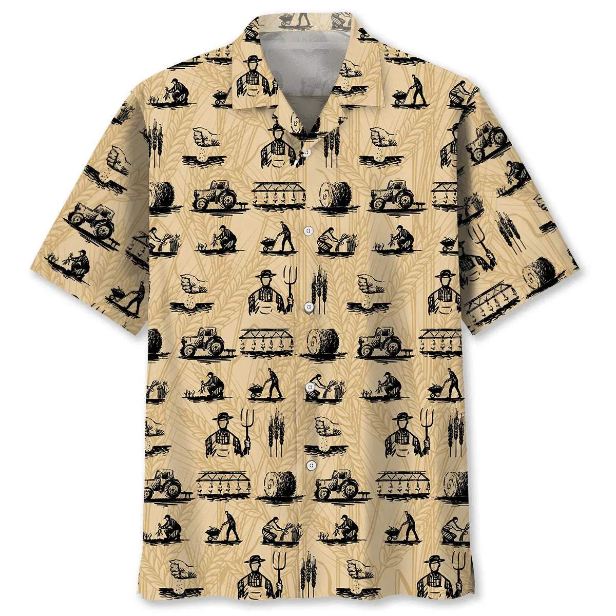 Hawaiian Shirt / Adults / S Farmer Vintage Hawaiian Shirt