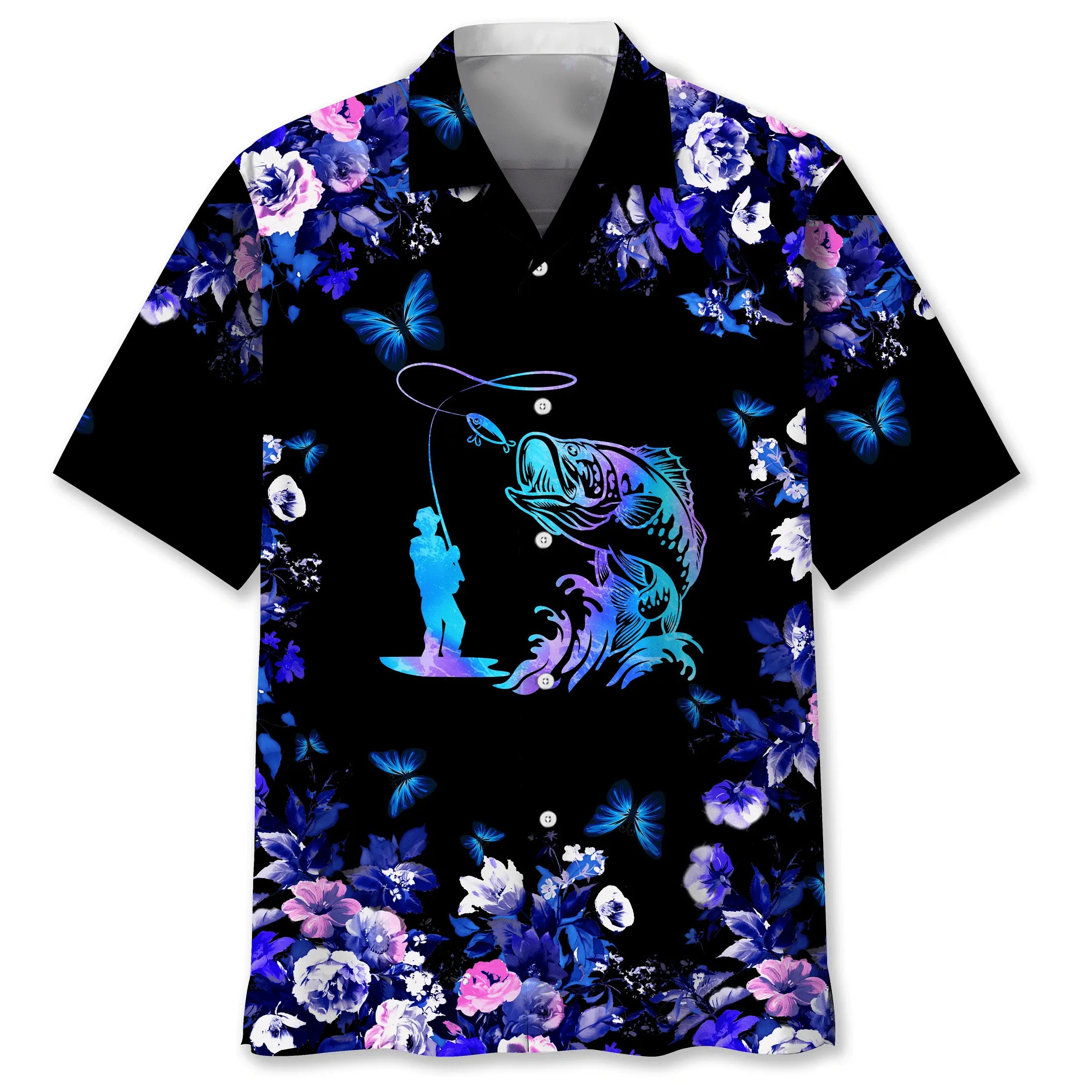 Hawaiian Shirt / Adults / S Fishing Hawaiian Nature Hawaiian Shirt
