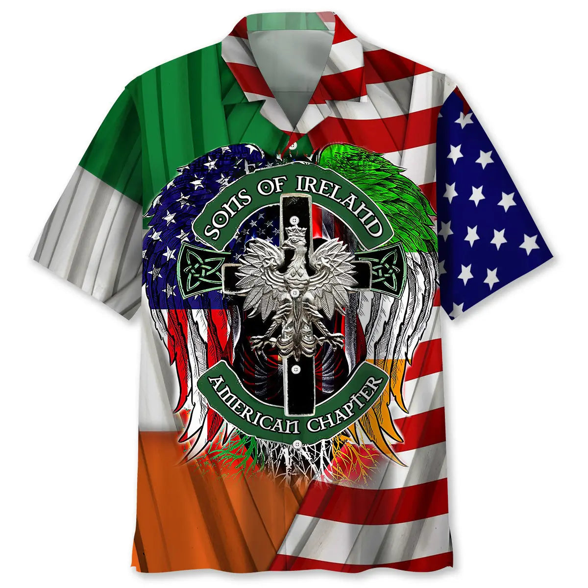 Hawaiian Shirt / Adults / S Flag Irish St.Patrick Day Hawaiian Shirt
