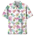 Hawaiian Shirt / Adults / S Flamingo Color Hawaiian Shirt