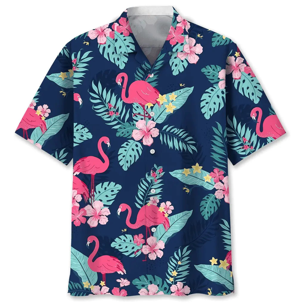 Hawaiian Shirt / Adults / S Flamingo Nature Hawaiian Shirt