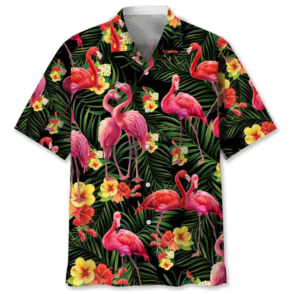 Hawaiian Shirt / Adults / S Flamingo Nature Tropical Hawaiian Shirt