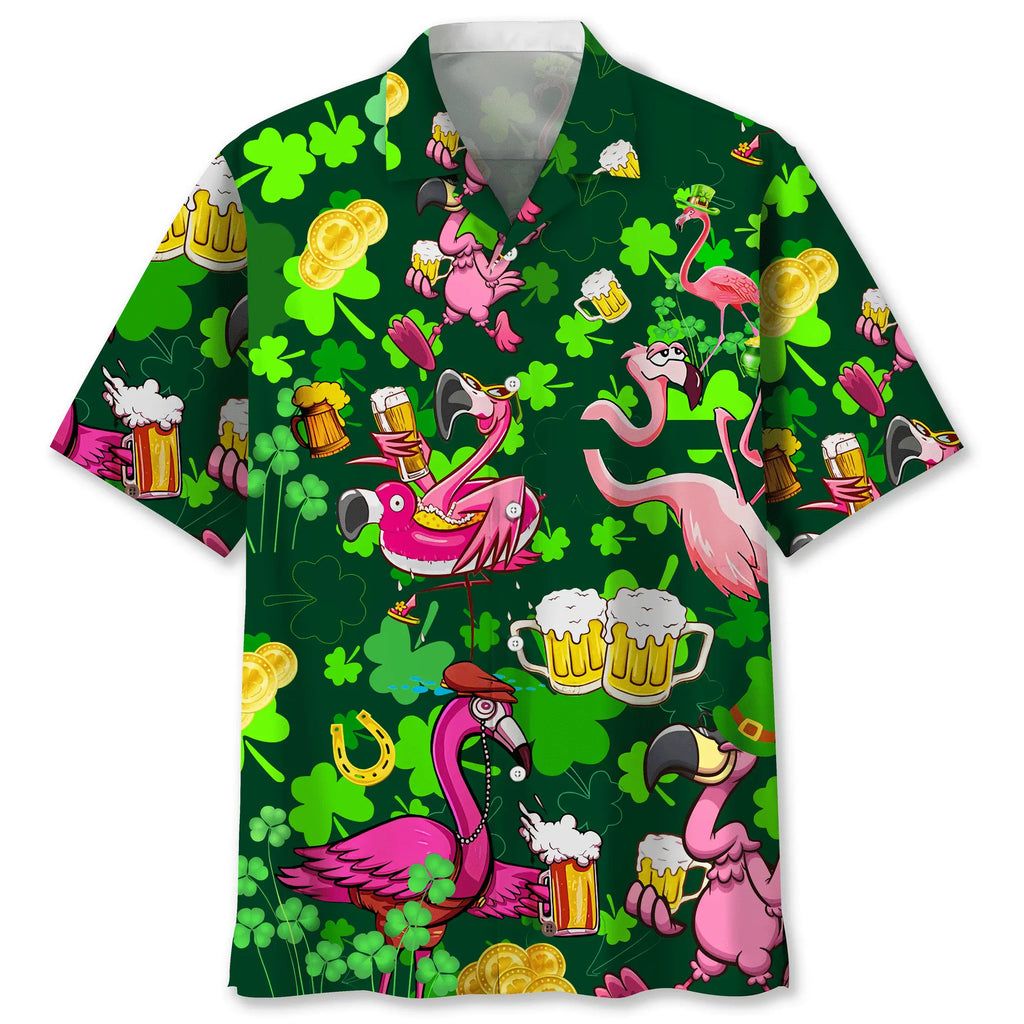 Hawaiian Shirt / Adults / S Flamingo Patrick Hawaiian Shirt