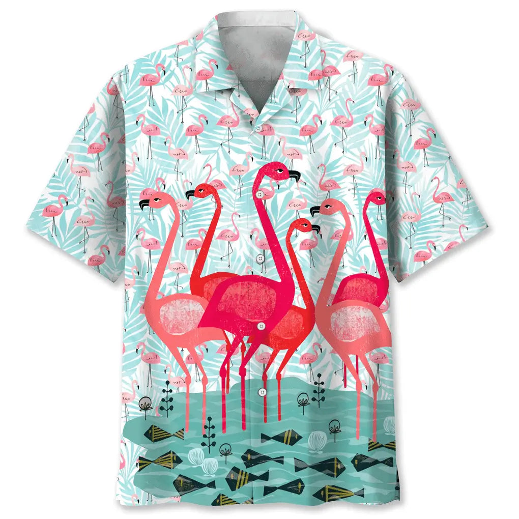 Hawaiian Shirt / Adults / S Flamingo Pink Hawaiian Shirt