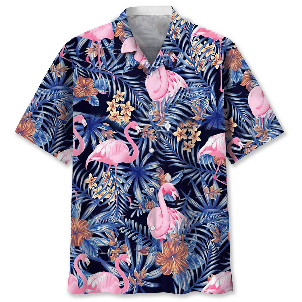 Hawaiian Shirt / Adults / S Flamingo Tropical Hawaiian Shirt