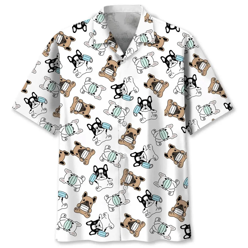 Hawaiian Shirt / Adults / S French Bulldog Funny Hawaiian Shirt