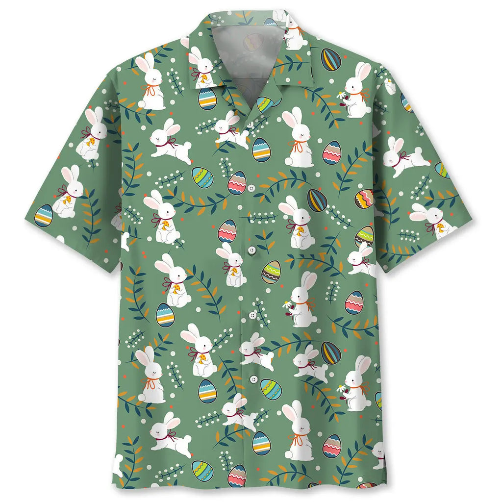 Hawaiian Shirt / Adults / S Funny Bunny Easter Hawaiian Shirt