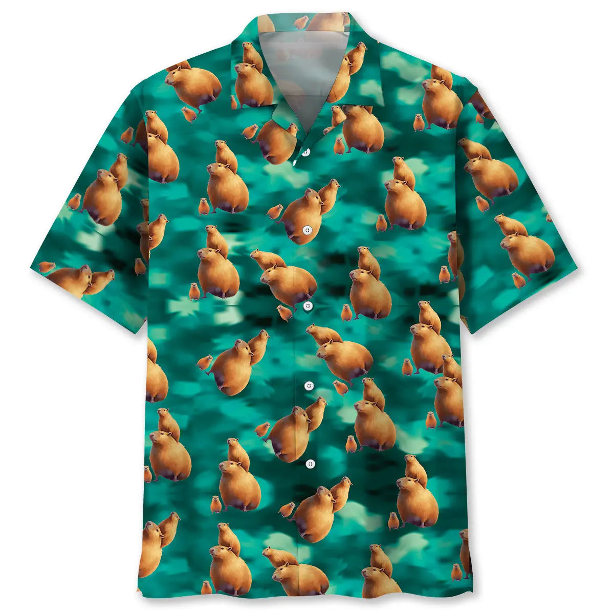 Hawaiian Shirt / Adults / S Funny Capybara Standing Hawaiian Shirt