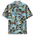 Hawaiian Shirt / Adults / S Funny Palm Tree And Disc Golf Hawaiian Shirt