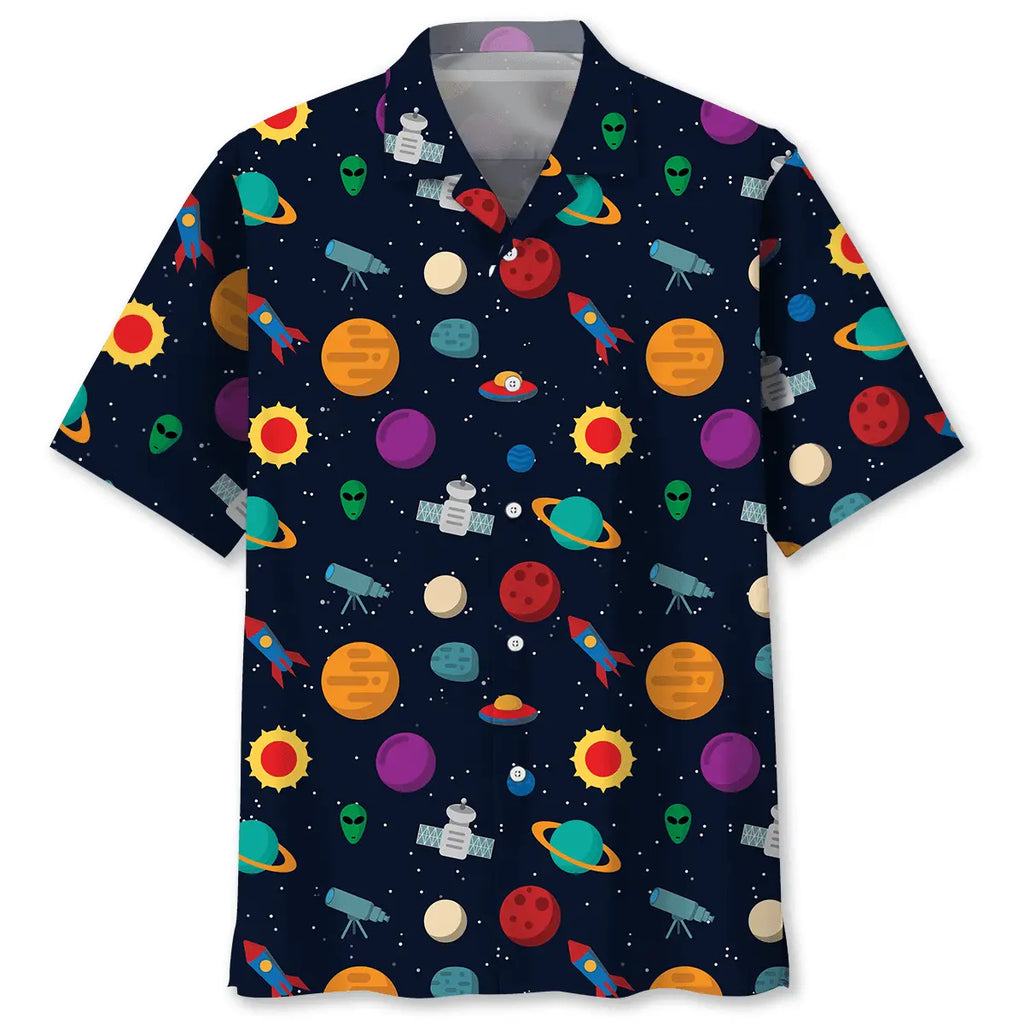 Hawaiian Shirt / Adults / S Funny Space Hawaiian Shirt