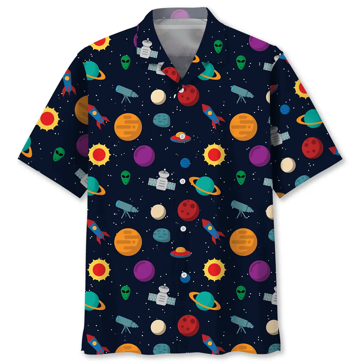 Hawaiian Shirt / Adults / S Funny Space Hawaiian Shirt