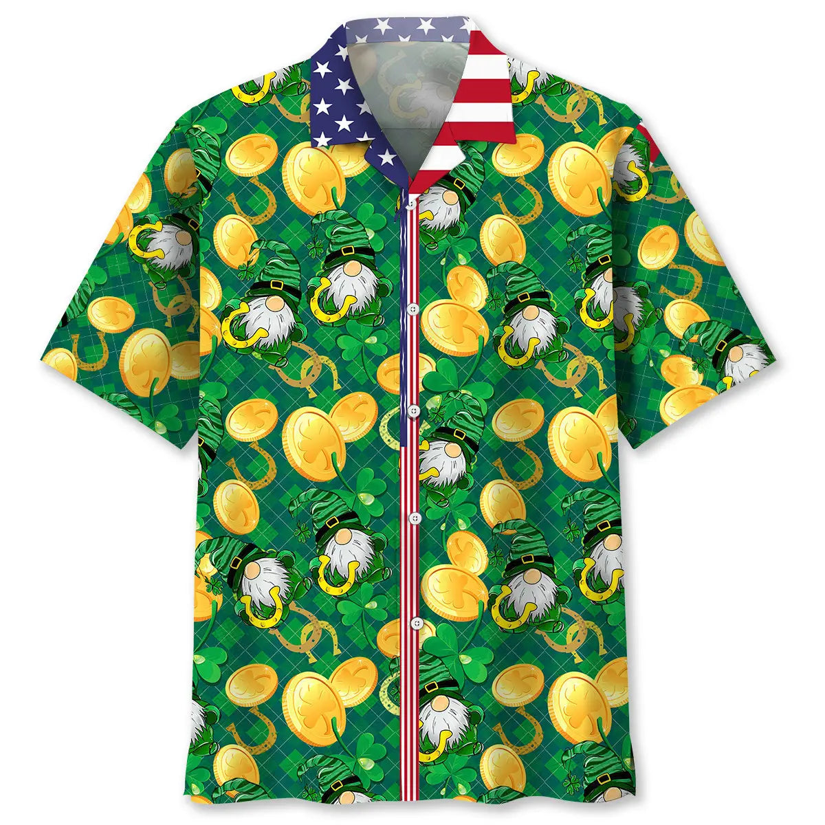 Hawaiian Shirt / Adults / S Gold Lucky Irish St.Patrick Day Hawaiian Shirt