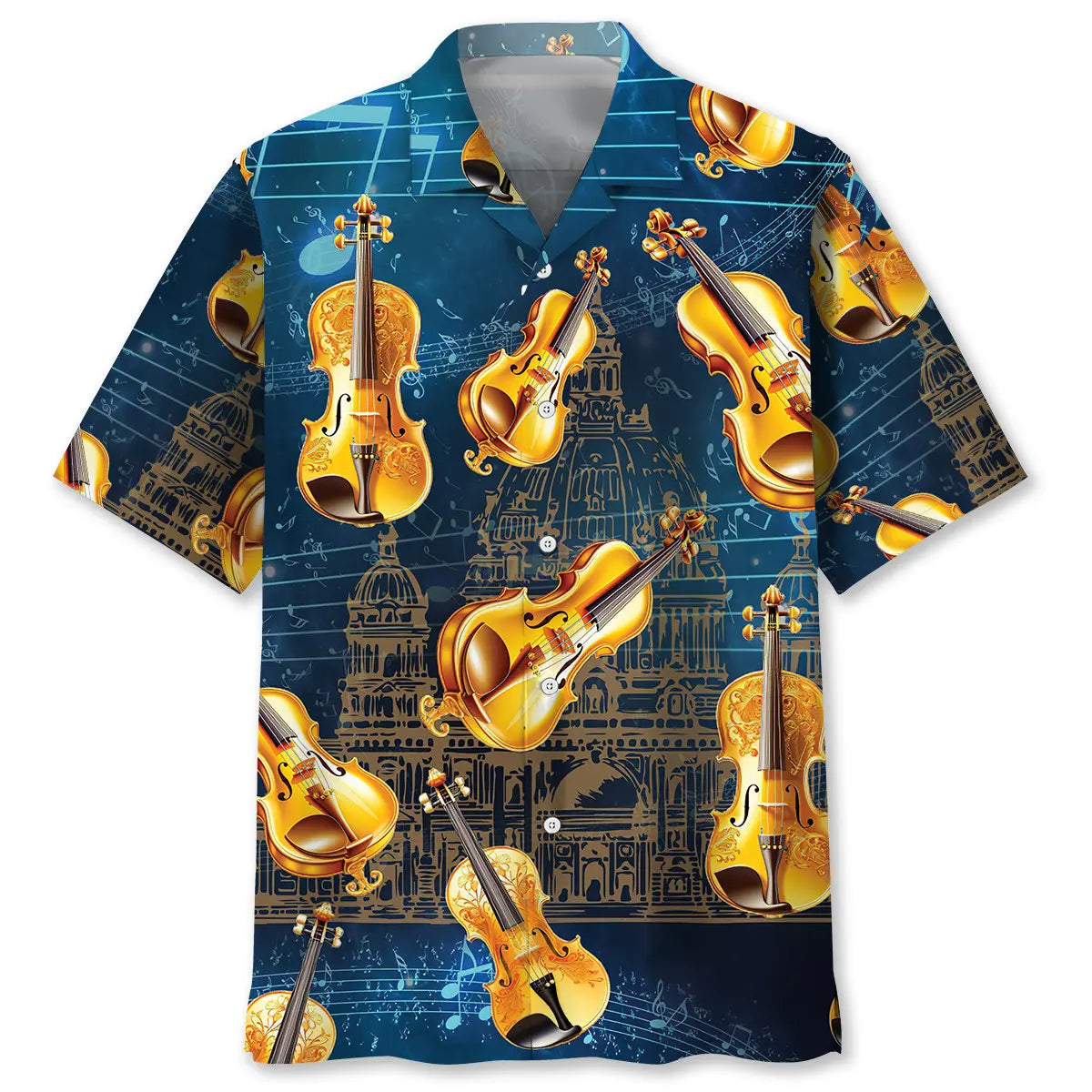 Hawaiian Shirt / Adults / S Golden Violin Hawaiian Shirt