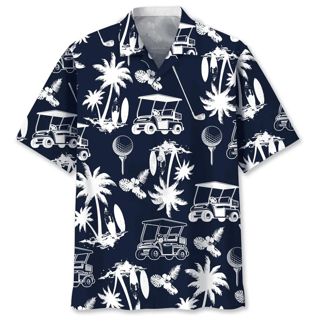 Hawaiian Shirt / Adults / S Golf Black Hawaiian Shirt