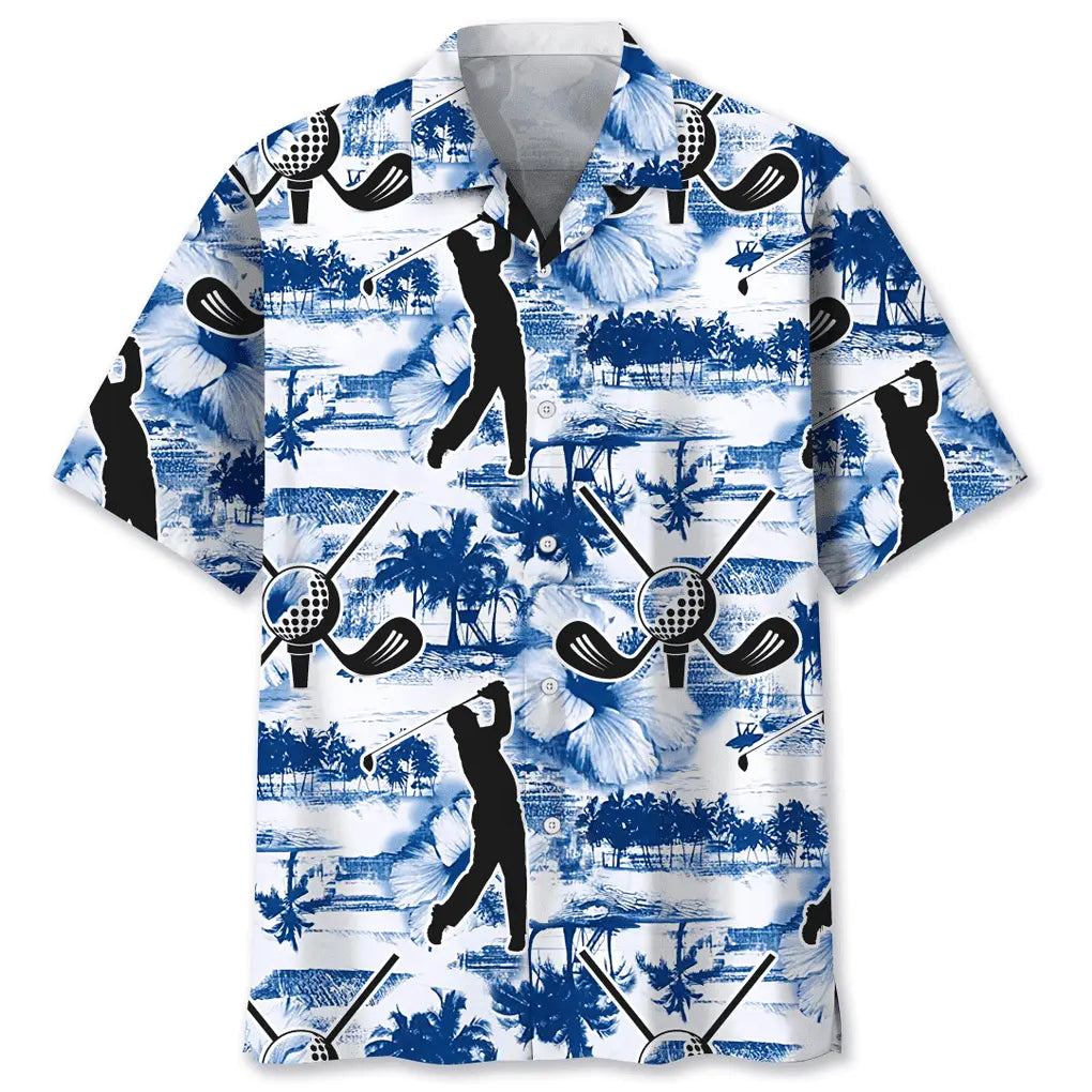 Hawaiian Shirt / Adults / S Golf Blue Nature Hawaiian Shirt