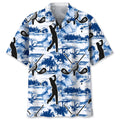 Hawaiian Shirt / Adults / S Golf Blue Nature Hawaiian Shirt