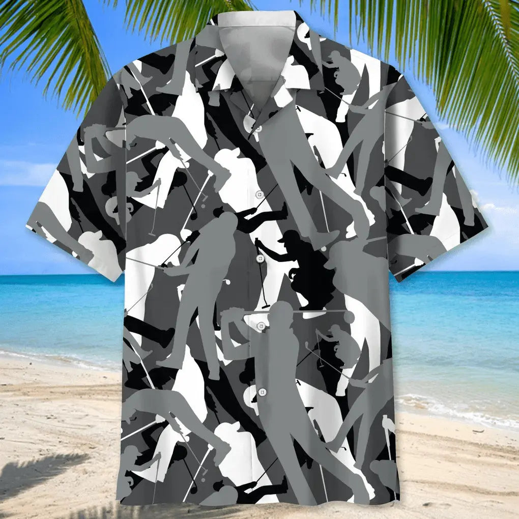 Golf Camo Pattern Hawaiian Shirt