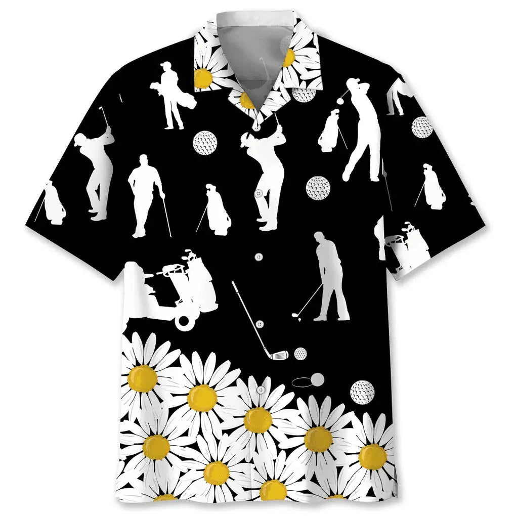 Hawaiian Shirt / Adults / S Golf Daisy Flower Hawaiian Shirt