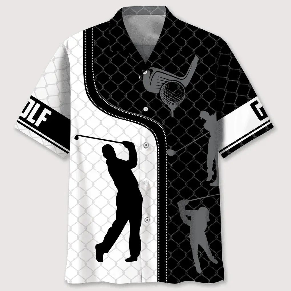 Hawaiian Shirt / Adults / S Golf Mesh Pattern Hawaiian Shirt