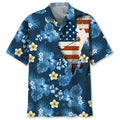 Hawaiian Shirt / Adults / S Golf Usa Blue Tropical Hawaiian Shirt
