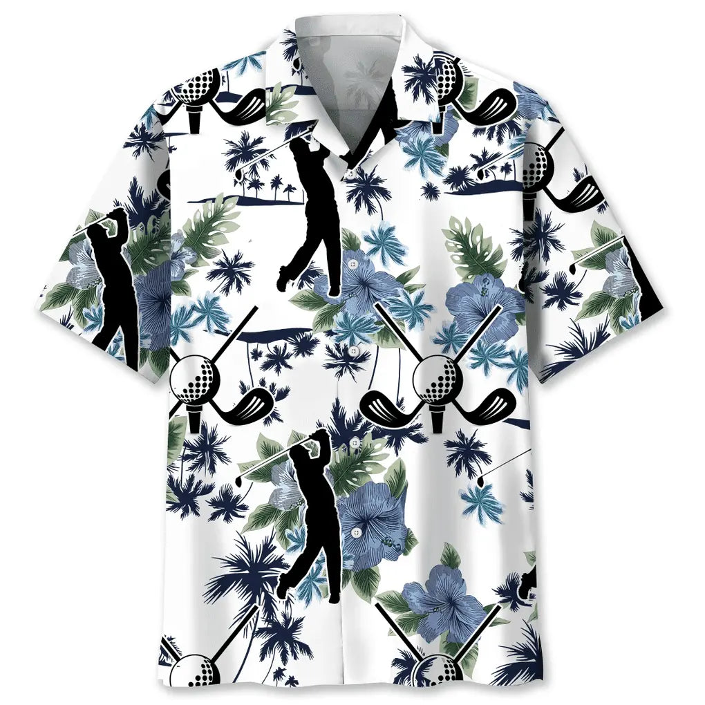 Hawaiian Shirt / Adults / S Golf White Nature Hawaiian Shirt