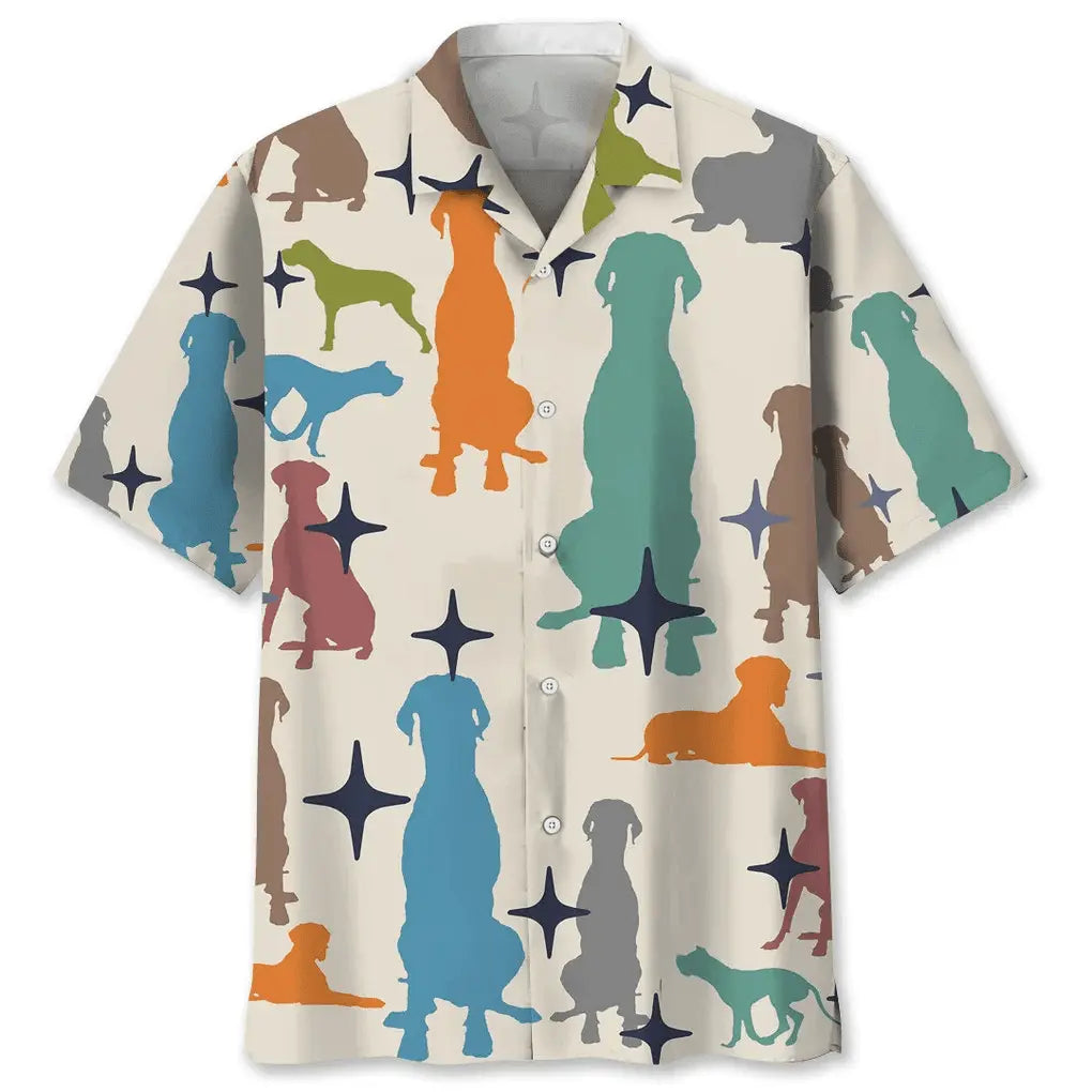 Hawaiian Shirt / Adults / S Great Dane Colorfull Hawaiian Shirt