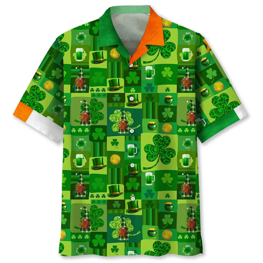 Hawaiian Shirt / Adults / S Green Beer Lucky St.Patrick Day Hawaiian Shirt