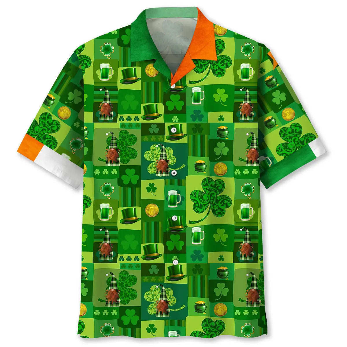 Hawaiian Shirt / Adults / S Green Beer Lucky St.Patrick Day Hawaiian Shirt