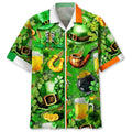 Hawaiian Shirt / Adults / S Green Lucky Irish St.Patrick Day Hawaiian Shirt
